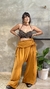 Macacão Oversized Longo Ocre Viscolinho