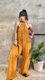 Macacão Oversized Longo Ocre Viscolinho - comprar online