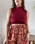 Blusa Cropped Gola Alta Marsala na internet