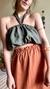 Blusa Cropped Alcinha Verde Militar