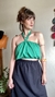 Blusa Cropped Alcinha Verde Bandeira
