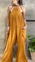 Macacão Oversized Longo Ocre Viscolinho