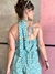 Blusa Cropped Alcinha Flores Azul - comprar online