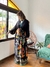 Vestido Longo Boho Preto / Flores