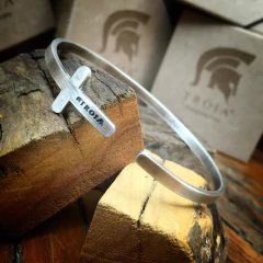 Bracelete de Prata Cruz