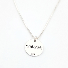 Colar de Prata Medalha Pequena Fina