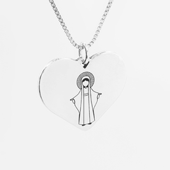 Colar de Prata Feminino Coração