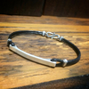 Pulseira Couro Placa Fina