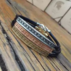 Pulseira Masculina Couro Placa de São Bento