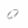 Aliança de Prata 3mm Flat Cut