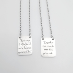 Escapulário personalizado em prata 