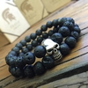 Pulseira Caveira Shamballa Dupla