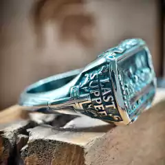 Anel de Prata Masculino A Última Ceia