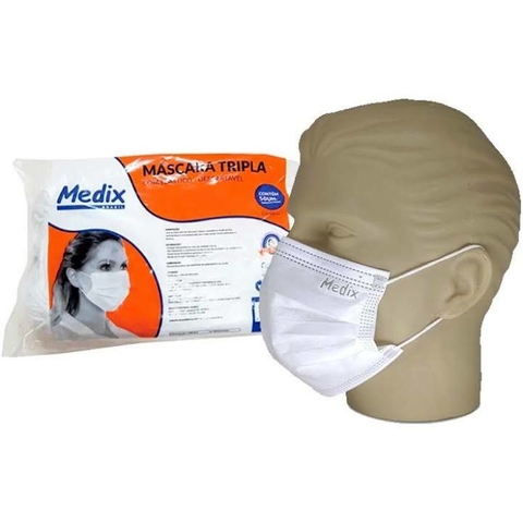 MÁSCARA DESCARTÁVEL C/ 50 - MEDIX