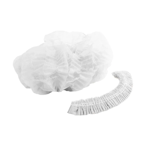 TOUCA SANFONADA BRANCA C/ ELÁSTICO C/ 100