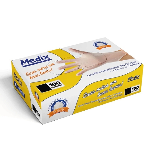 LUVA DE VINIL S/ AMIDO - MEDIX
