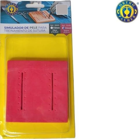 SIMULADOR DE PELE PARA TREINAMENTO DE SUTURA SG06 - ORTHOPAUHER