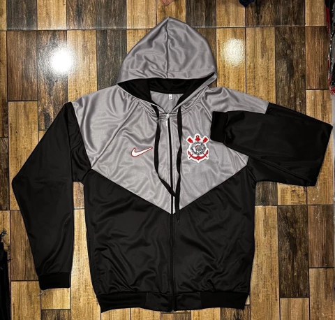 BLUSA CHIMPA- CORITHIANS PRETA C/ CINZA - comprar online