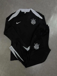 CONJUNTO DE TREINO CORINTHIANS PRETO C/BRNACO MODELO JOGADOR BRANCO - (cópia) - comprar online