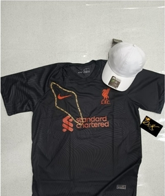 Kit Liverpool vermelha e Preta + Boné Nike Branco+ Corrente - comprar online