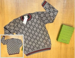 Suéter -Gucci Marrom Claro Cadeado