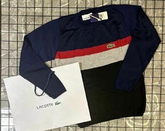 Suéter - Lacoste Preto Listra na internet