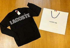Suéter - Lacoste Preto Estampado Frente