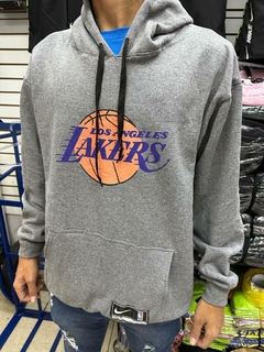 BLUSA MOLETOM- LAKERS AZUL CINZA CLARO