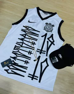 KIT REGATA BASQUETE -CORINTHIANS BRANCA + BONÉ NIKE PRETO - comprar online