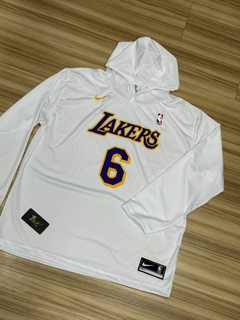 BLUSA MANGA LONGA - LAKERS BRANCA - comprar online