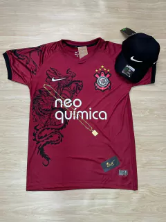 KIT CORINTHIANS RETRÔ 11/12 + BONÉ NIKE PRETO
