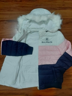 BOBOJACO - BALMAIN BRANCO COM ROSA E AZUL ESCURO