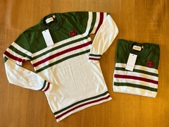 Suéter - Gucci Verde Com Branco