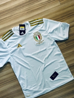 CAMISA ITALIA BRANCA COM DOURADO NOVA - comprar online