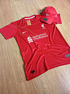 KIT LIVERPOOL NIKE 22/23 + BONÉ NIKE VERMELHO + CORRENTE NIKE DOURADA - comprar online