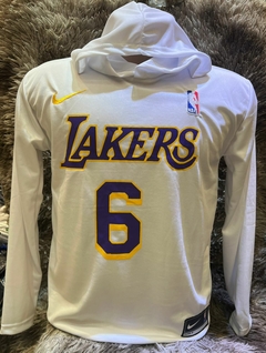 BLUSA MANGA LONGA - LAKERS BRANCA - Dk Store