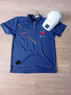 KIT BARCELONA POLO AZUL SPOTIFY + BONÉ NIKE BRANCO