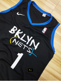 REGATA BASQUETE - BKLYN NETS PRETA - Dk Store