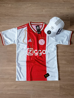Kit - Camisa Ajax Torcedor 22/23 + Boné Adidas Branco