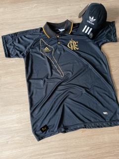 KIT - Polo Preta Flamengo Adidas + Boné Adidas Preto - comprar online