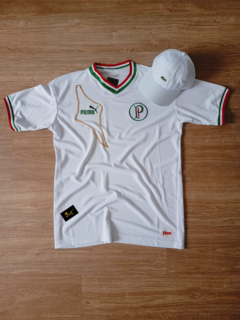 KIT - Camisa palmeiras Branca Puma + Boné Lacoste Branco