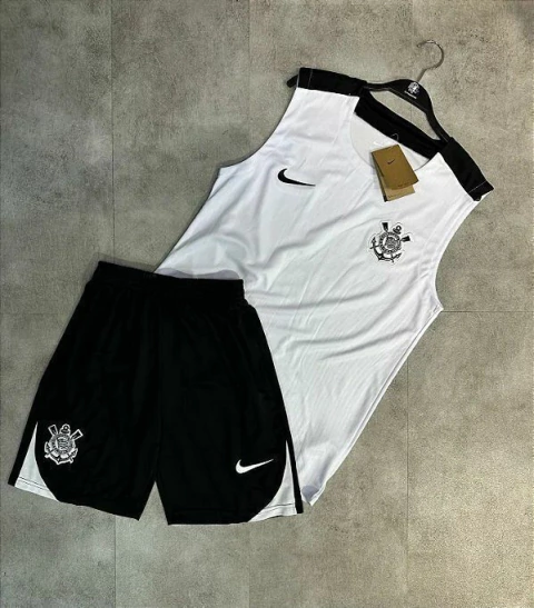 Conjunto Regata+Shorts Corinthians Jogador Branco 25/26 - comprar online