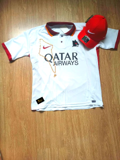 KIT ROMA + BONÉ NIKE VERMELHO + CORRENTE OURO NIKE
