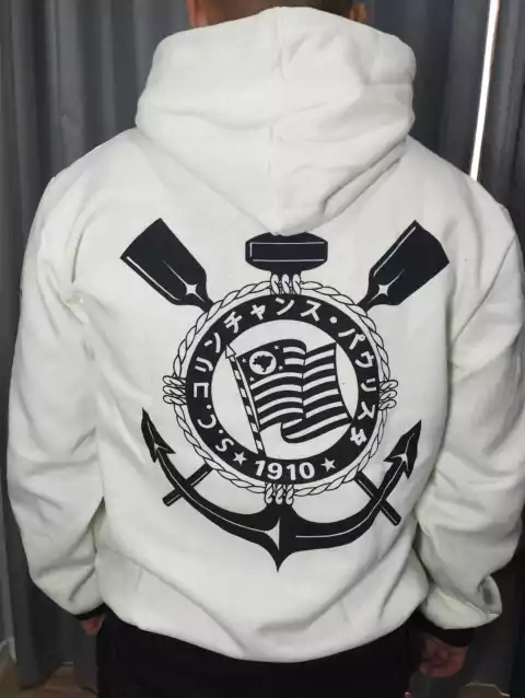 MOLETOM BRANCA CORINTHIANS MUNDIAL