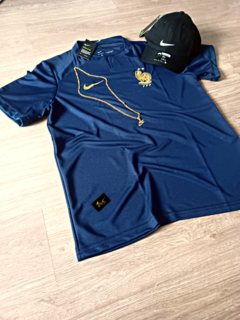 KIT FRANÇA COPA 22 +BONÉ NIKE PRETO + CORRENTE NIKE DOURADA - comprar online