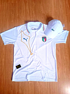 KIT CAMISA POLO ITALIA BRANCA + BONÉ LACOSTE BRANCO+ CORRENTE DOURADA LACOSTE