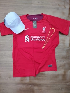 KIT LIVERPOOL VERMELHA NOVA + BONÉ NIKE BRANCO - comprar online
