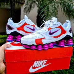 NIKE SHOX TL NOVA BRANCO COM ROXO - comprar online