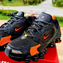 NIKE SHOX TL NOVA PRETO COM LARANJA - Dk Store