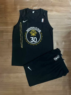 KIT REGATA- GOLDEN STATE PRETA + BERMUDA NIKE